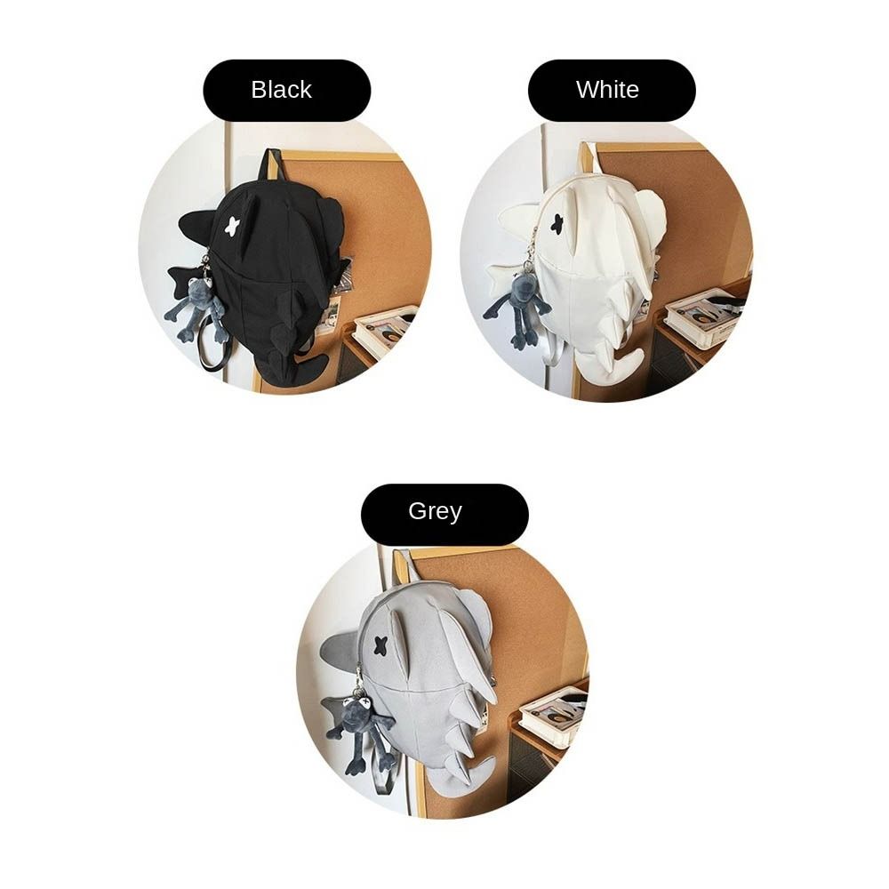 Multi-pocket Trendy Shark Backpack Waterproof College Students Schoolbag  Boys Girls