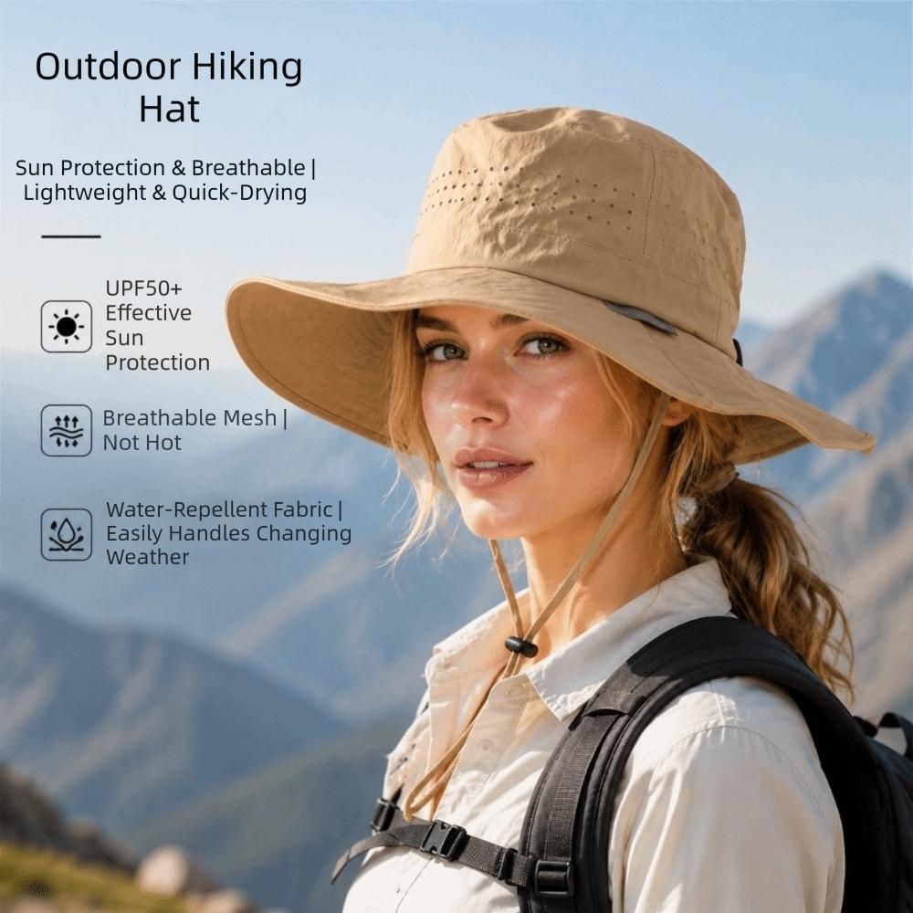 Quick Dry Sun Protection Bucket Hat Breathable Mountaineering Cap Wide Brim Fisherman Hat Hiking