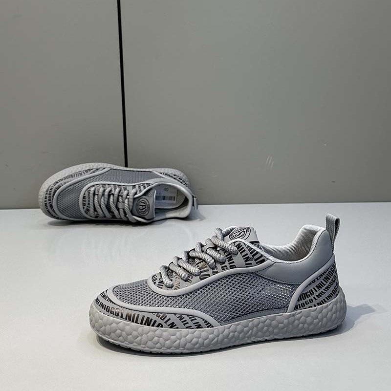 

МОДНЕ ВЗУТТЯ Чоловічі дихаючі спортивні кросівки Спортивне взуття для бігу Відкритий жіночий теніс Тренажер для тренажерного залу 44 сірий колір