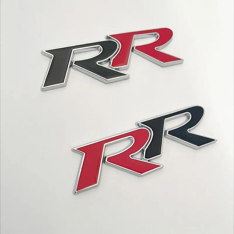 3D Metal RR Logo Car Front Grille Rear Trunk Emblem Badge Decals For Honda Civic Mugen Accord Crv City Hrv Sticker Accessories JP8
