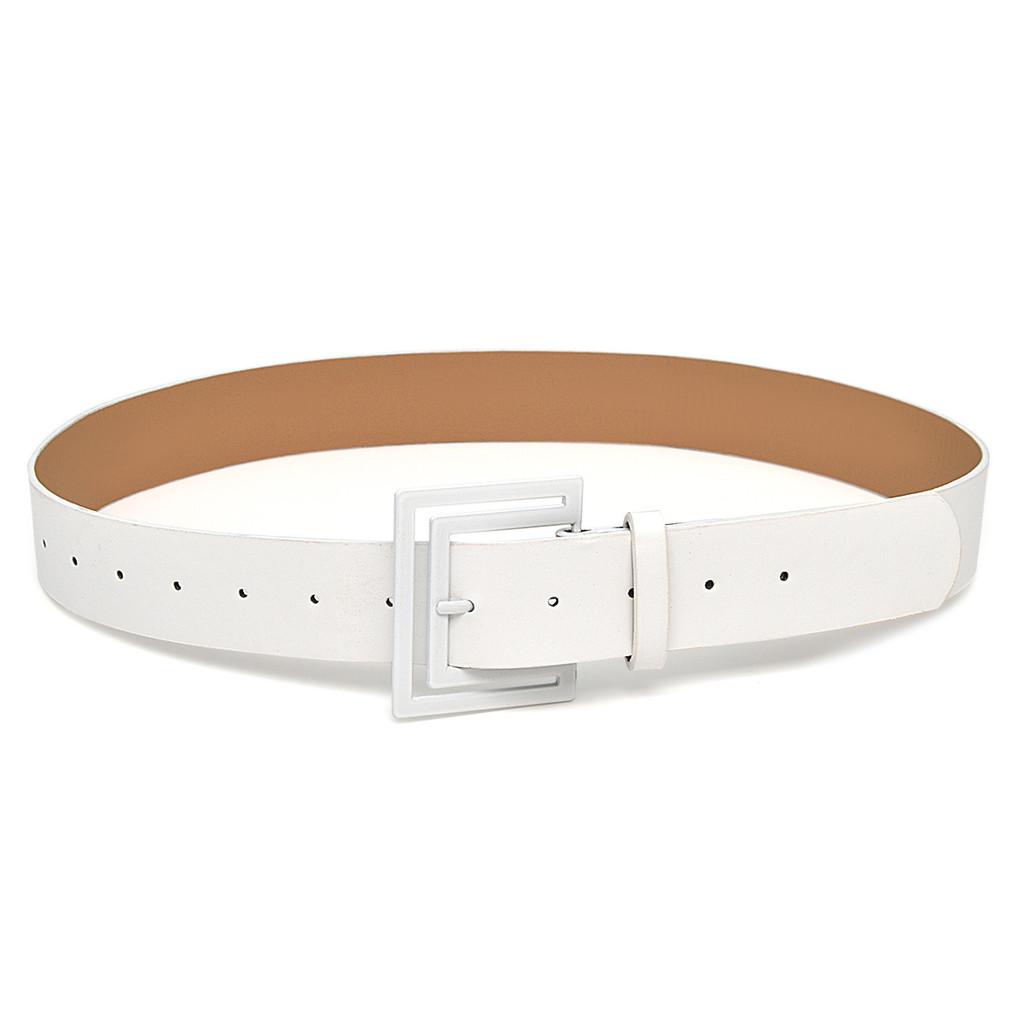 Womens Pu Leather Belt With Pin Buckle For Casual Office Wear