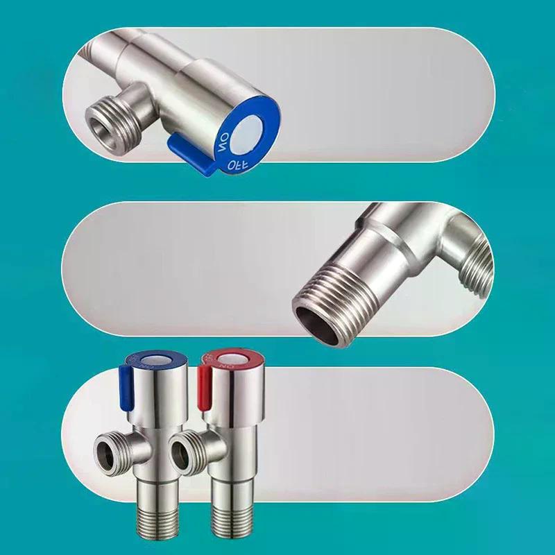 Triangle Valve Toilet Water Stop Valve Water Heater Valve 201 Stainless Steel Hot Cold Inlet Valve For Bathrooms Kitchens Toilet