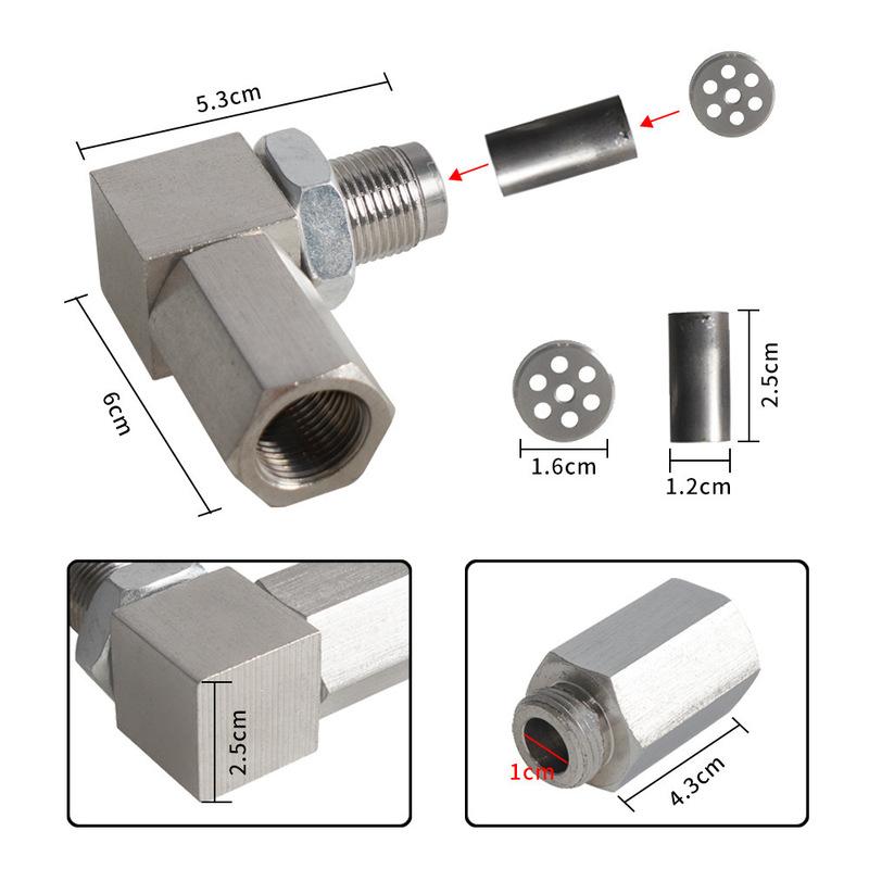 Car Modification Accessories 90 Degree Car Sensor Adapter Connector M18 Oxygen Sensor Car 90 Degree Connector