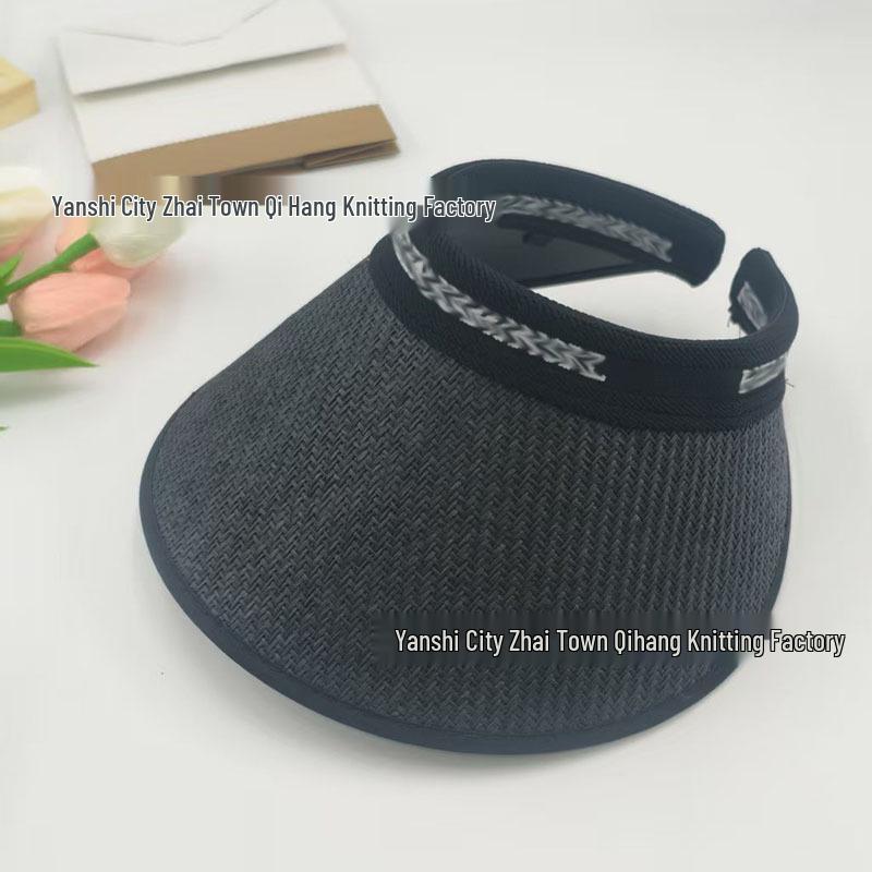 Women's UV Protection Straw Sun Hat with Face Shield, Korean Style, Wide Brim