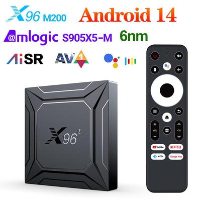 X96 M200 TV Box Android14 Amlogic S905X5M 6nm Build In AI-SR Support AV1 Dual Wifi BT5.x Set Top Box