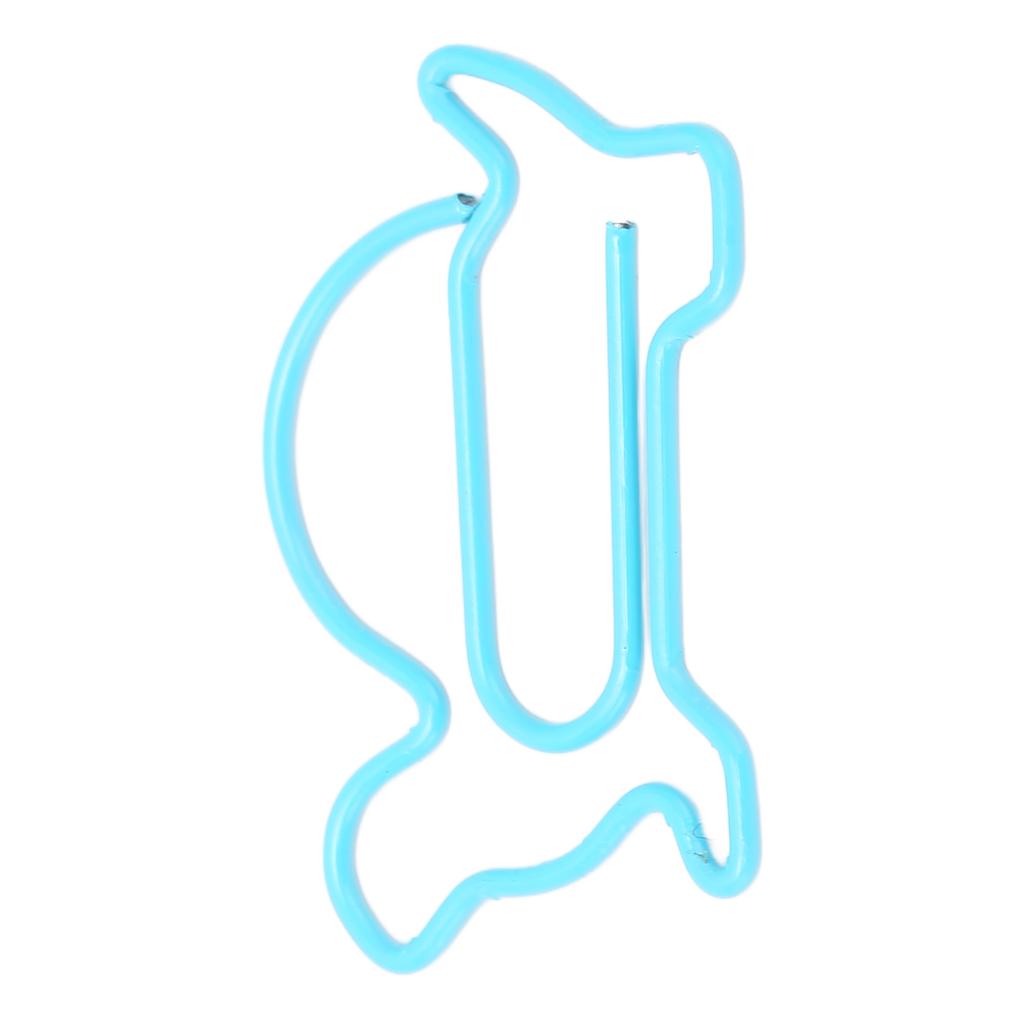 100 ks sponek do papíru Roztomilý tvar zvířátka Jasná barva Protiskluzové kovové sponky do papíru pro domácnost, školu, kancelář Želva