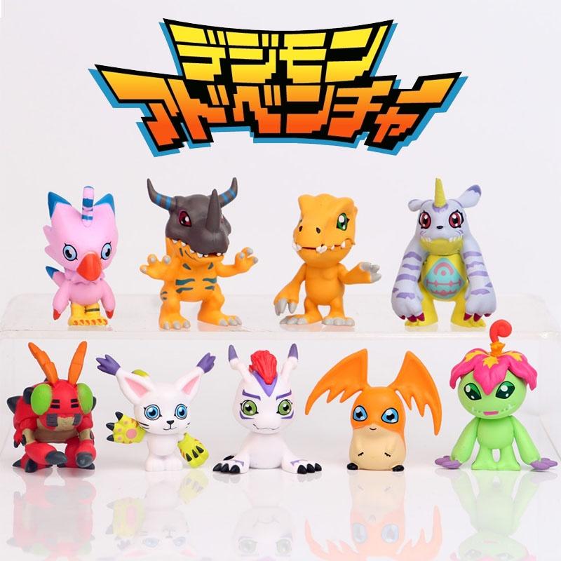 9 Stück Digimon Adventure Figuren PVC Spielzeug Weihnachtsgeschenke Kuchendekorationen Sammlerstück