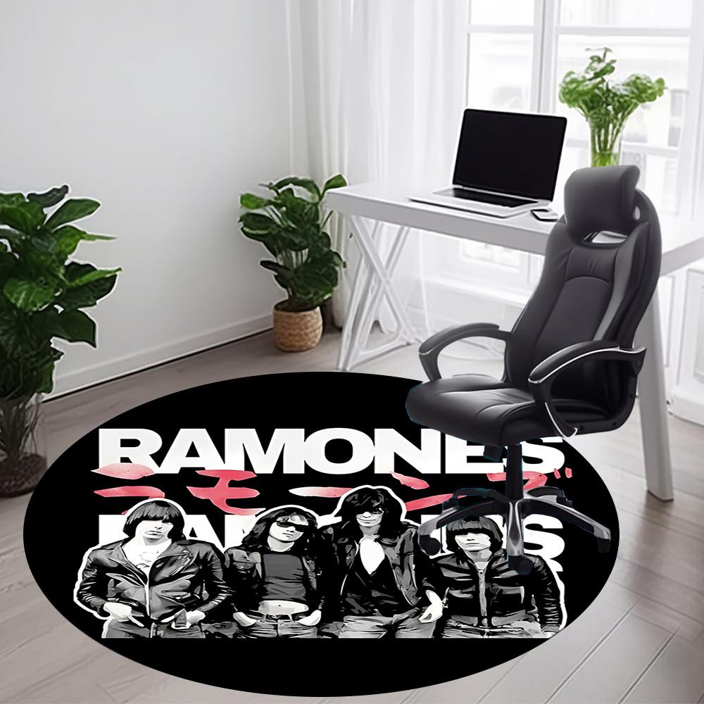 1PC Ramones Office Round Area Rug, Indoor Mat Suitable For Office, Under Office Chairs Bedroom Living Room Home Decor DT1212051