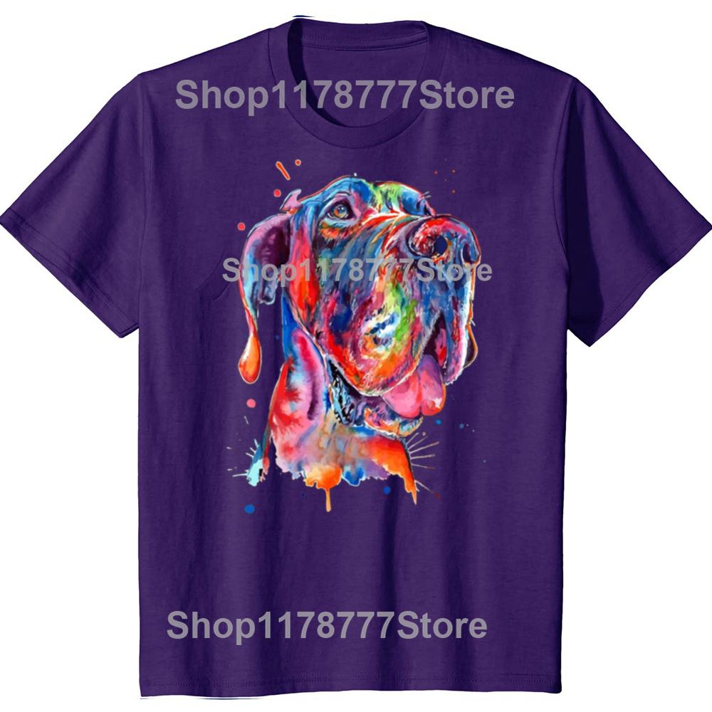 

Funny Vintage Style Great Dane Splash Art Graphic Tshirt Men Women Hip Hop Oversized T Shirt 100 Cotton Comfort Tshirts 4XL