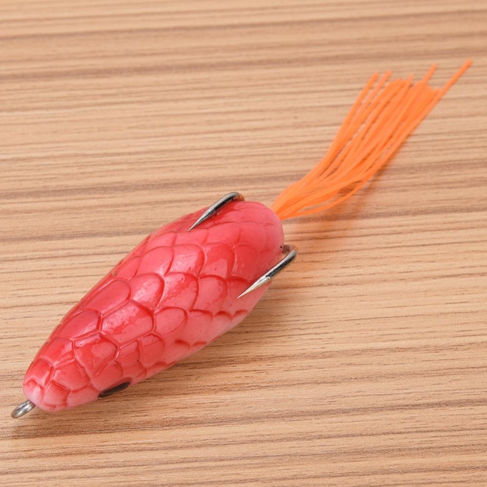 

2PCS 6cm 10g Frog Fishing Lure with Beard Frog Lure Fishing Lures Frog Saltwater Fishing червоний