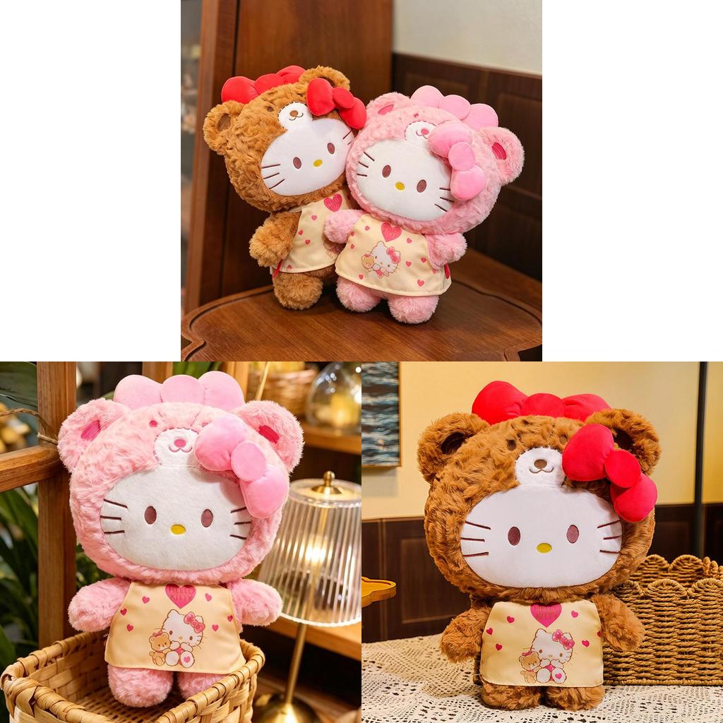 Peluche di Hello Kitty con Pigiama a Forma di Cuore per Bambini e Collezionisti