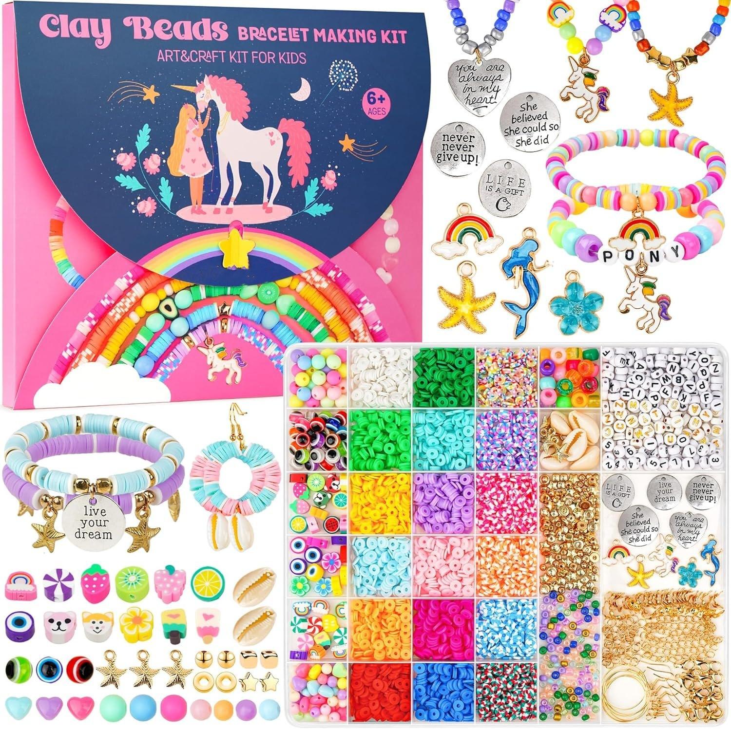 

Diy Soft Pottery Cartoon Children S Set, Clay Bead Jewelry Jewelry Making Bracelet Necklace Jewelry Accessories