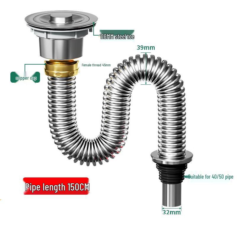 Bangwo 304 Stainless Steel Sink Drain Pipe