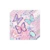 Pink Butterfly-Themed Birthday Party Set: Disposable Banners, Tableware, Paper Cups, and Paper Plates for Decorations and Party Setup