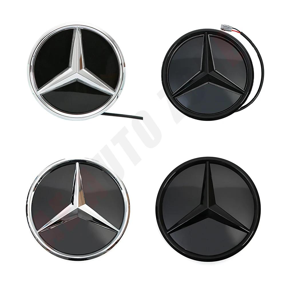 Hot Car Sticker LED Mirror Black Border For Mercedes Benz GLC X253 GLE W167 GLS X167 V W447 silver Border Newest 3D Front Grill 