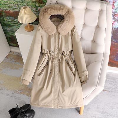 Abnehmbare A Wear Korean Department Tooling Overcome Langer, mit Baumwolle gefütterter Mantel für Damen, Windjacke, mit Baumwolle gefütterte Jacke