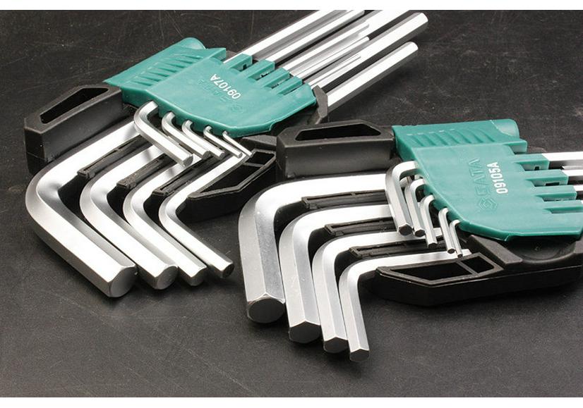 SATA Tools 9-Piece Extended Extra-Long Hex Key Wrench Set