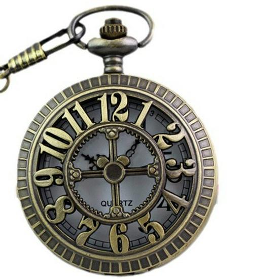 Retro Harry Potter Pocket Watch Pendant - Flip Cover, Digital Display for Kids & Elderly