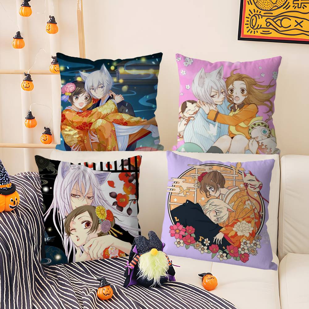 K-Kamisama Hajimemashitas Pillow Case Office Sofa Dorm Chair Back Short Plush Double-Sided Printing Home Cushion Cover