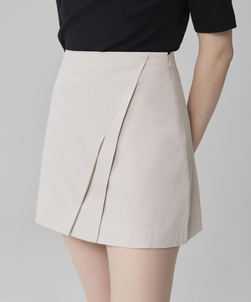 Hye Young Kim Double Diamond Line Mini Skirt - Light Beige