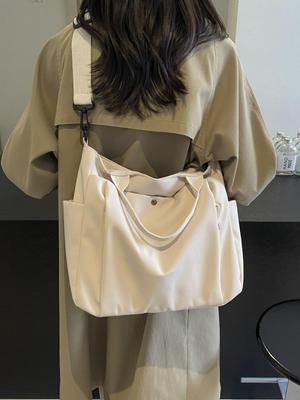 New Women's Large Capacity Lightweight Shoulder Tote Bag – Fashionable, Versatile Crossbody for Travel and Commute