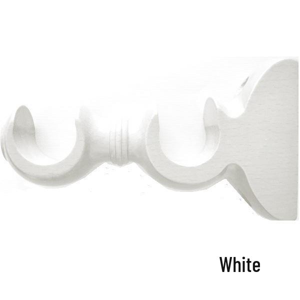 Solid Wood Curtain Rod and Track Accessories: Single/Double Bracket, Base, Decorative Head