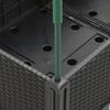 Planter with Trellis Black 40x40x142.5 cm PP