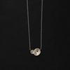 _double pebble necklace: medium.