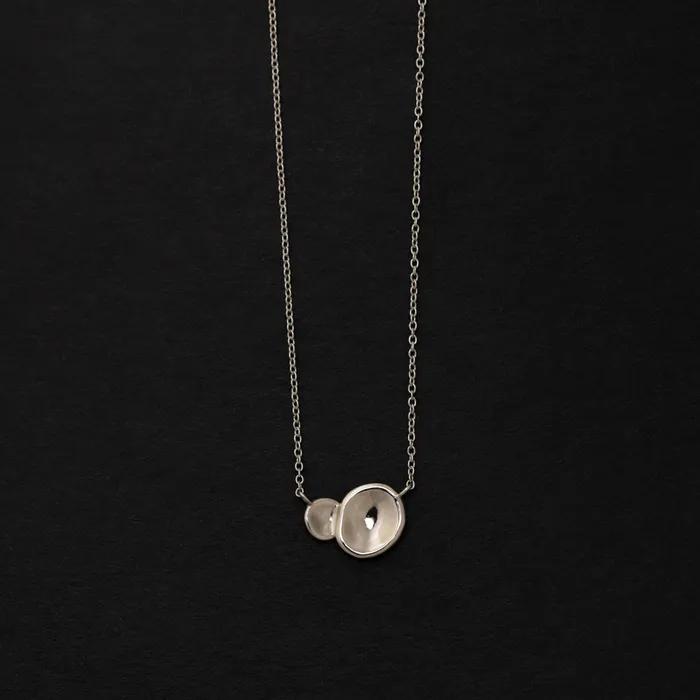 _double pebble necklace: medium.
