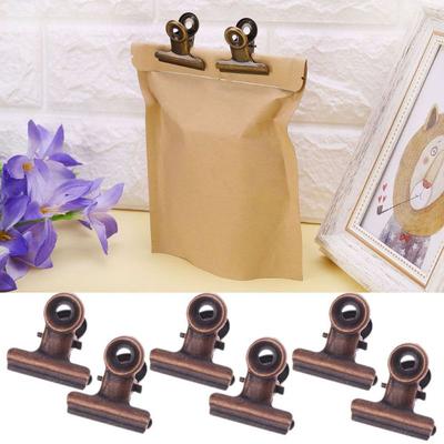 6PCS Calendar Kitchen Supplies School Office Binder Clip File Clamps Bag Clips Food Sealing