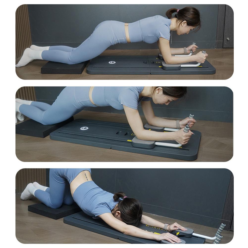 Wielofunkcyjna deska fitness Maszyna do ćwiczeń Antypoślizgowa deska treningowa z timerem Płyta do pompek Składana do treningu całego ciała