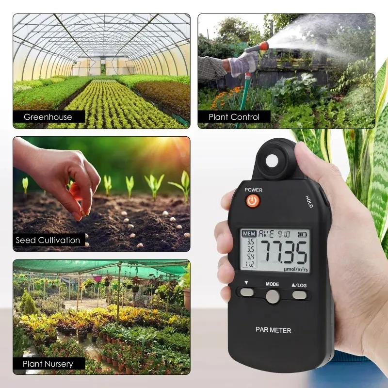 GA Professional PAR Meter PPFD Tester Quantum Sensor Full-Spectrum High Accuracy for Plant Growth 400-700nm Range