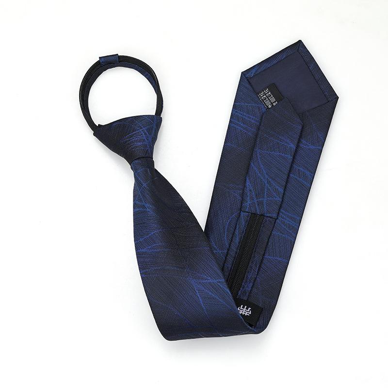 Black Zipper-Free Lazy Blue Men And Women Business Dress Interview To Work Groom Wedding Korean Version Narrow Tie