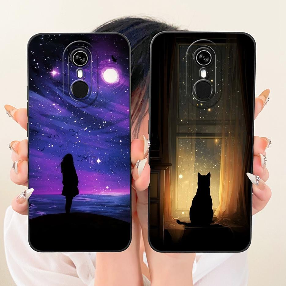 Handyhülle für Itel A33 Plus, niedliches Hasen-Cartoon-Design, stoßfest, aus weichem TPU, passend für Itel A33, A 33 und Itel A33 Plus.