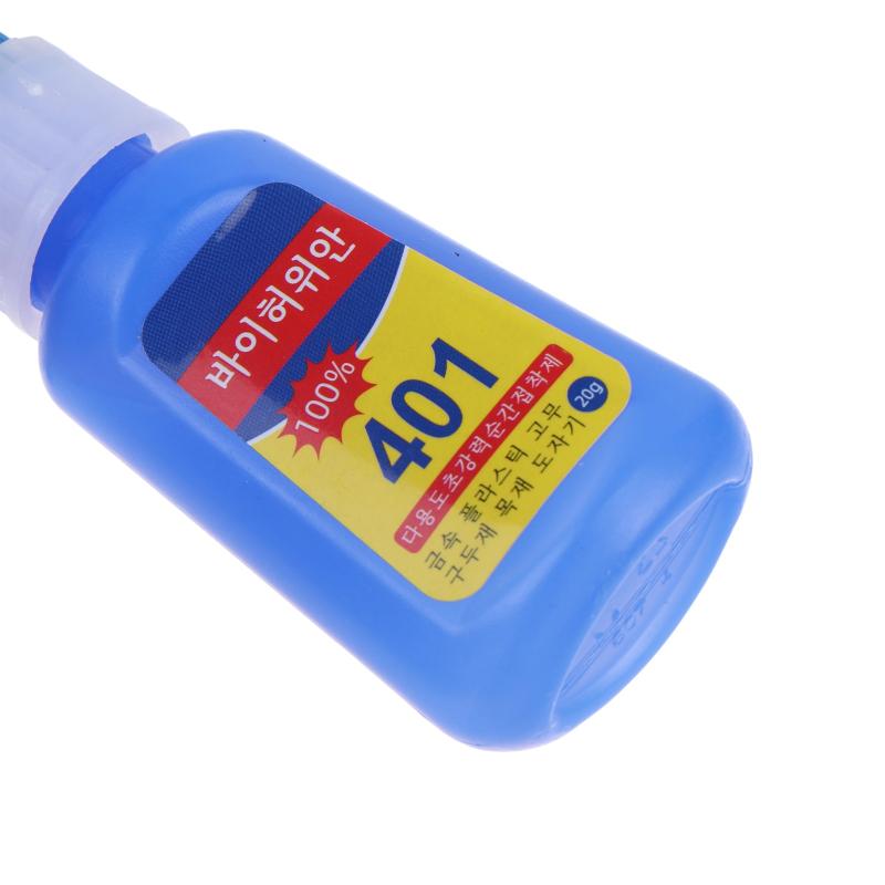 2 Pezzi 2G 401 Super Colla Adesivo Istantaneo Forte Asciugatura Rapida Trasparente Non Sbiancante Per Plastica Metallo Legno Ceramica Artigianato Uso Domestico