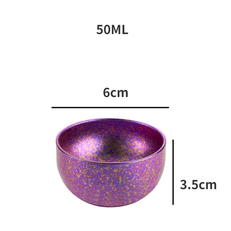 Pure Titanium Tea Kettle Outdoor Boiling Kettle Camping Portable Double Layer Tea Set with Storage Bag