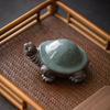 Ceramic Little Turtle Tea Set Filter Cute Animal Figurine - Handmade Sculpture Home Decoration Kung Fu Tea Set Accessories