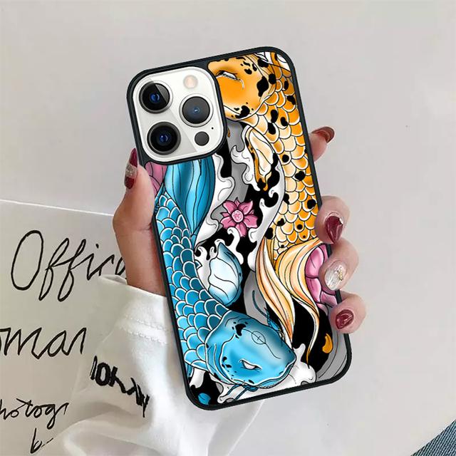 Koi Carp Fish Phone Case Cover For iPhone 17 Air 15 16 14 13 11 12 Pro Max Max Plus Back Coque shell fundas