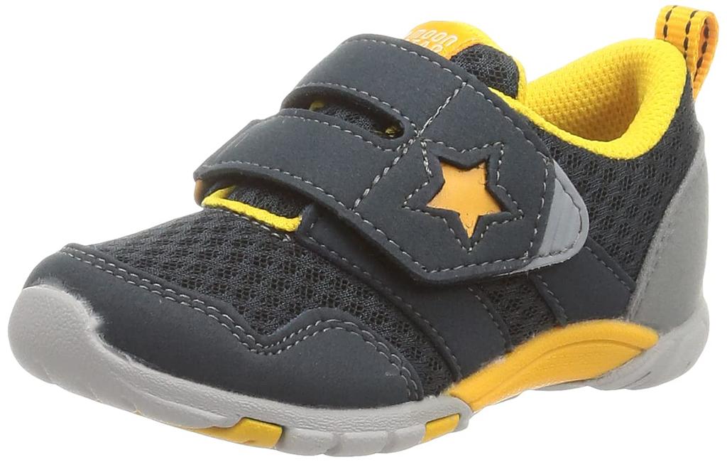 Moonstar MS C2258 2E Kids' Water-Repellent Sneakers, Charcoal, 20.0 cm,