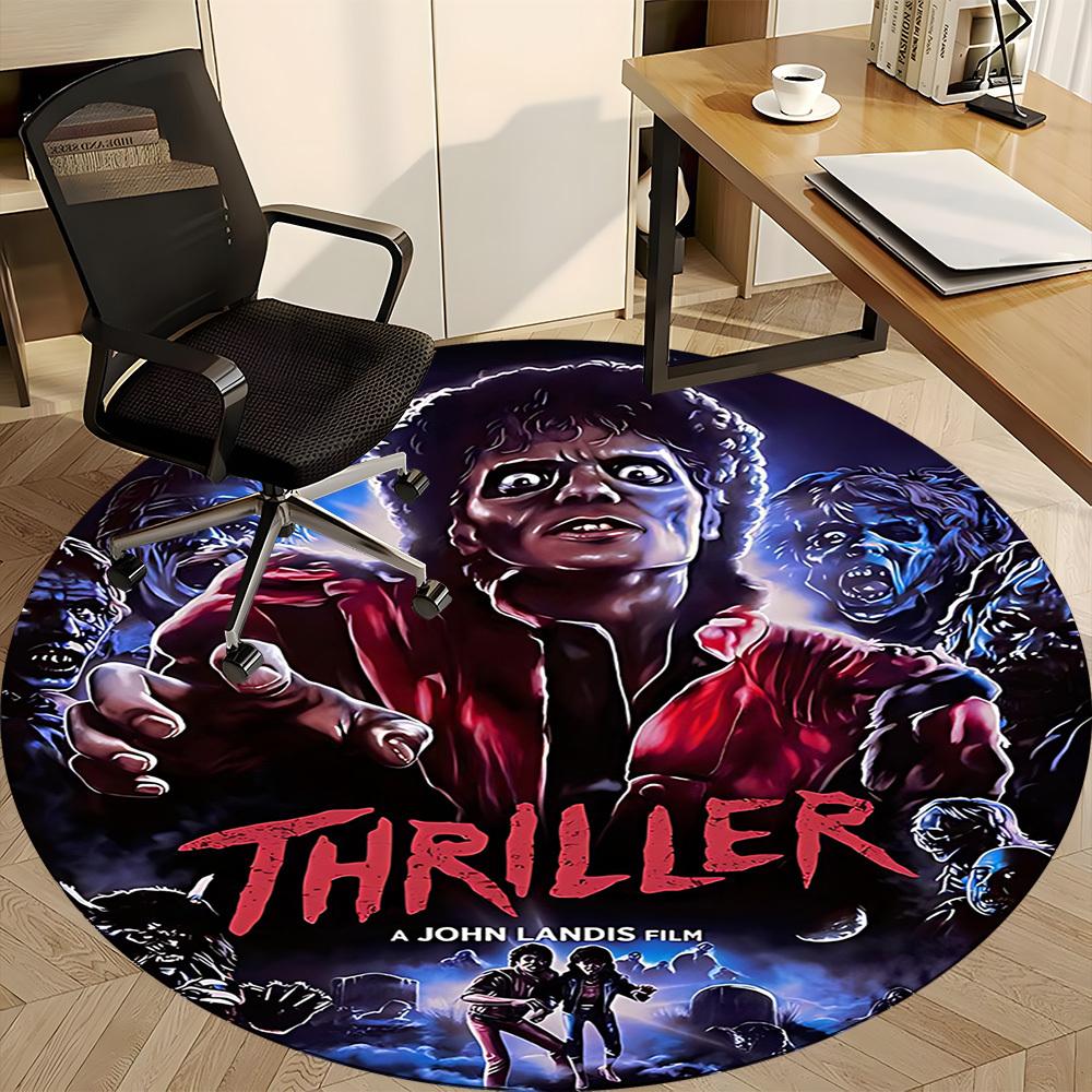 Dance Michael Jackson Office Round Area Rug, Indoor Mat Suitable For Office, Under Office Chairs Bedroom Living Room Home Decor, DT1212038