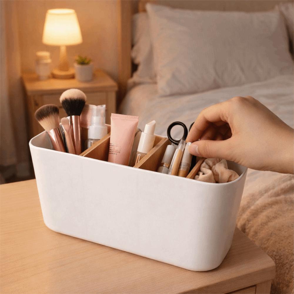 Save Space Toothbrush Holder Detachable Makeup Brush Organizer Desktop Storage Box  Bedroom