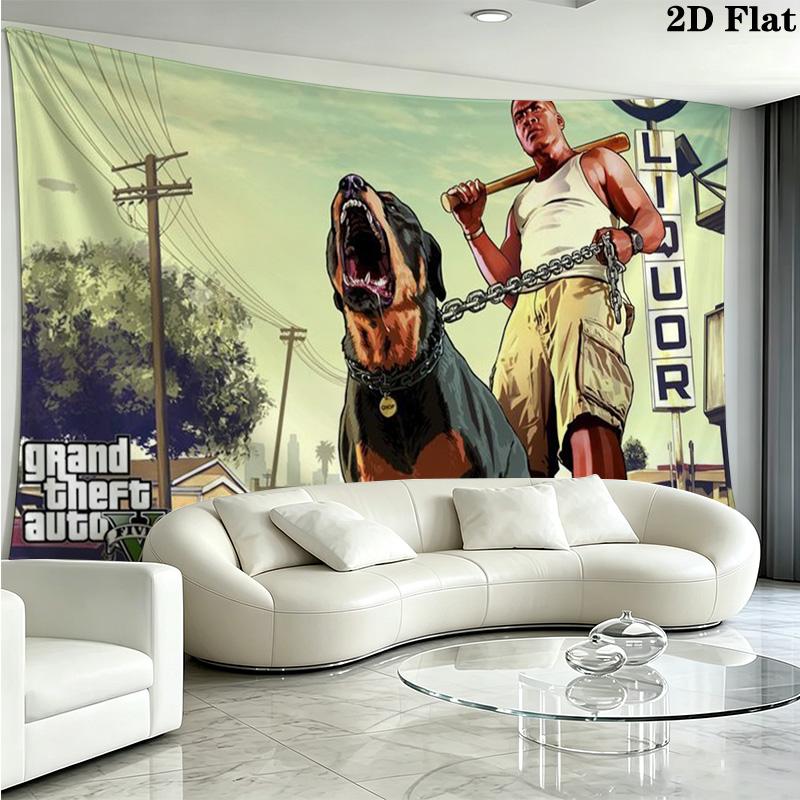 Gta Wall Tapestry Aesthetic Wall Hanging Printed Fabric Blanket Decorative Tapestries for Bedroom Living Room Home Decor