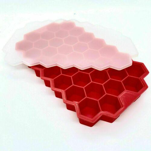 Honeycomb Ice Cube Trays with Removable Lids Silica Gel Ice Cube Mold Ice Maker DIY Creative Small Ice Mold Square Shape Tools
