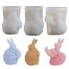Candle Mold Aromatherapy Candle Mold 3D Bouncing Rabbit Plaster Epoxy Mold for DIY Crafts Soap Present Candle Making