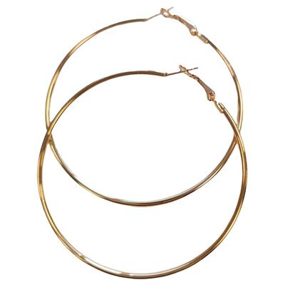 [R8092] - Gold 'Choreography' Hoop Earrings Ø 70 Mm 2 Mm