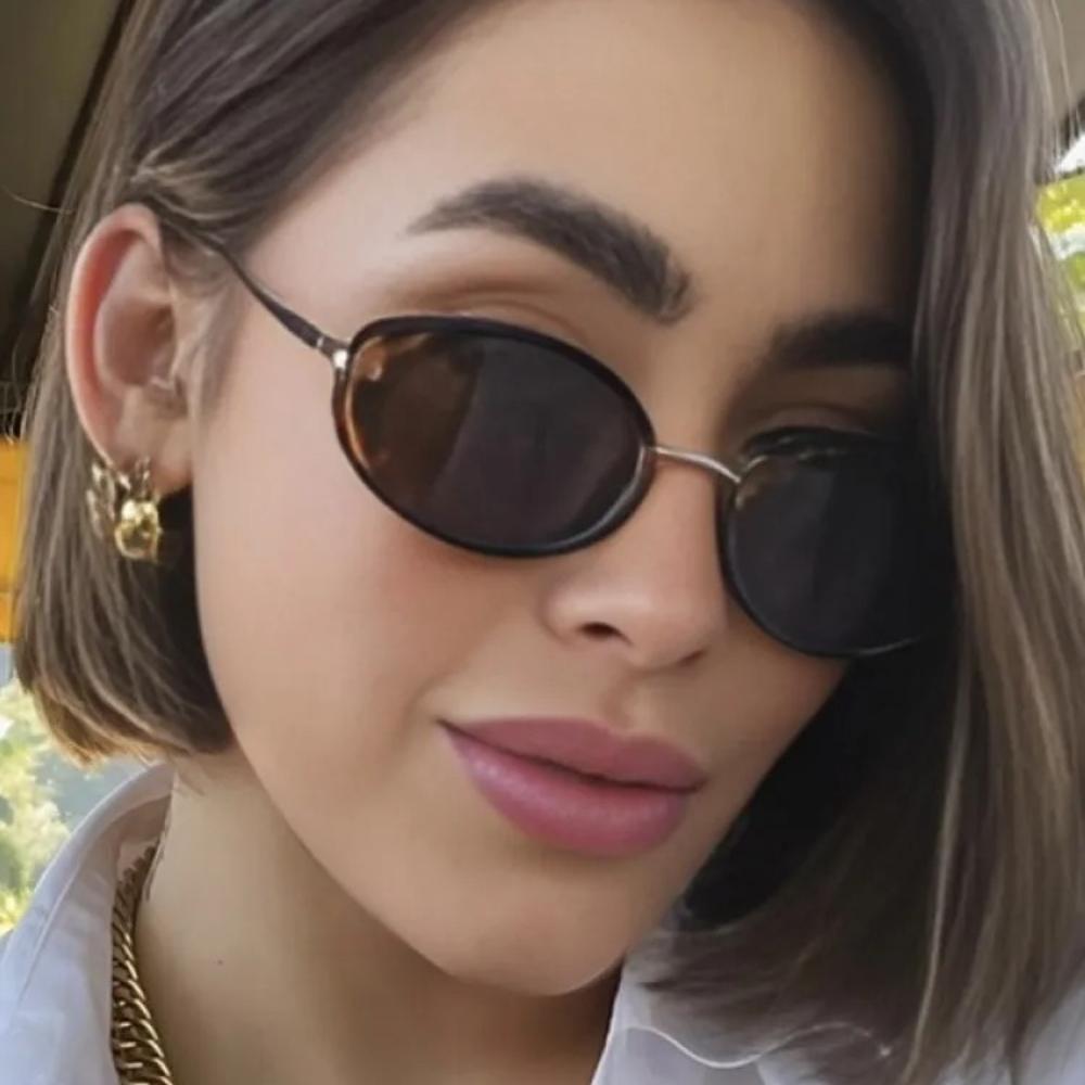 Retro Oval Sunglasses for Women Fashion Luxury Vintage Round Shades UV400 Protection Trending Sun Glasses