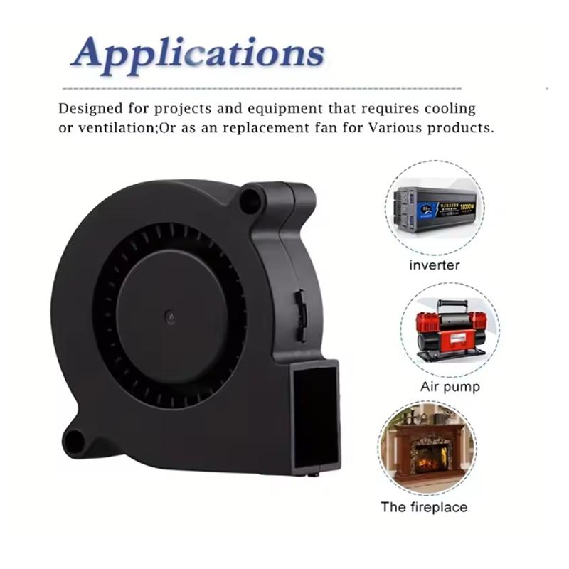 75mm USB Fan Cooling Turbo Blower Brushless 3D Printer 7515 7530 For Extruder DC Cooler Power Inverter Air Pump PC CPU