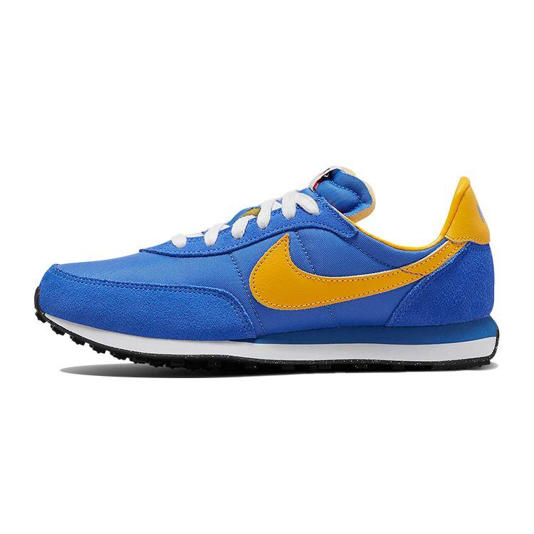 Nike Waffle Trainer 2 GS Medium Blue University Gold Kids Sneakers White Black DC6477-402 36