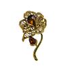 Luxury Women Men Exqusite Full Crystal Lotus Shining Brooches Badges Vintage Plant Rhinestone Pins Corsage For Women's Party
