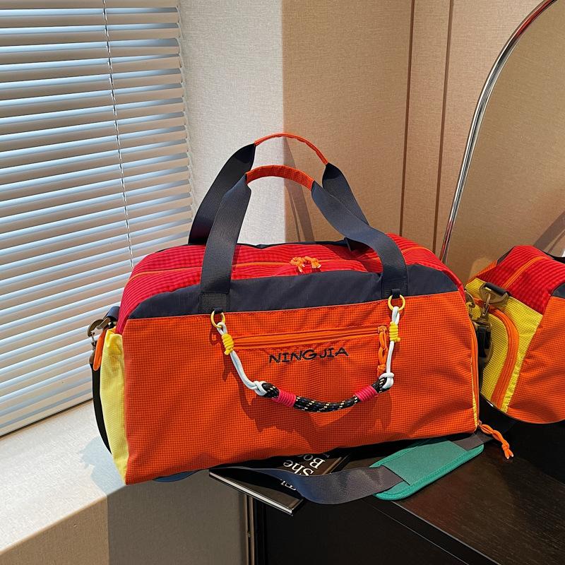 Fashion Color-matching Sports Dry-wet Separated Yoga Bag for Business Trips and Travel Luggage Bag